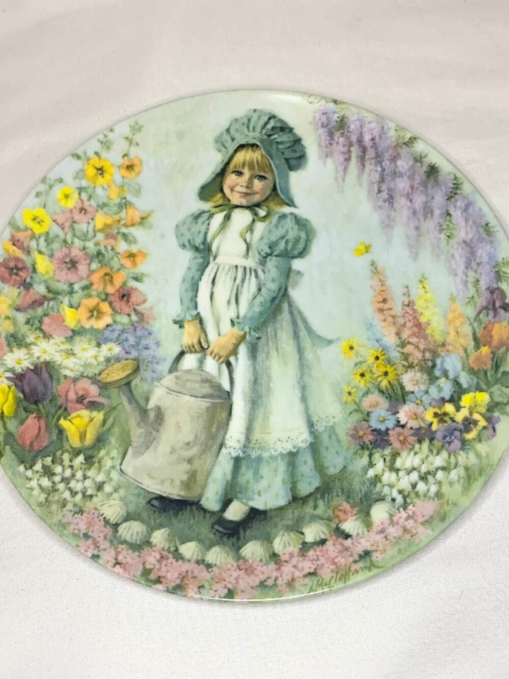 John McClelland Mother Goose Series Reco Plate #1 “Mary, Mary” – Vintage 1979